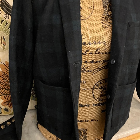 Anthropologie Cartonnier Blue and Green Plaid Blazer Fabulous Look Amazing Feel - Picture 12 of 12